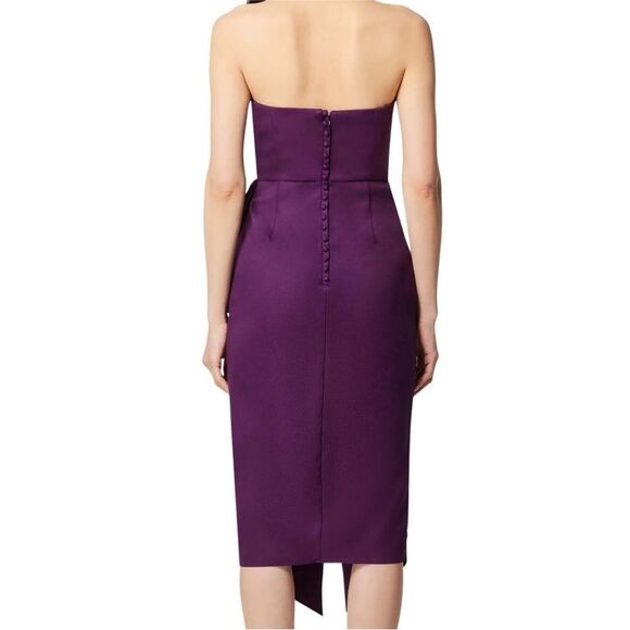 Elliatt Reception Strapless Ruffle Midi Dress in Purple NWT Size S $170 - Picture 3 of 6
